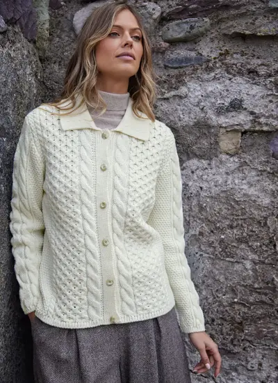 Saoirse Aran Collar Cardigan